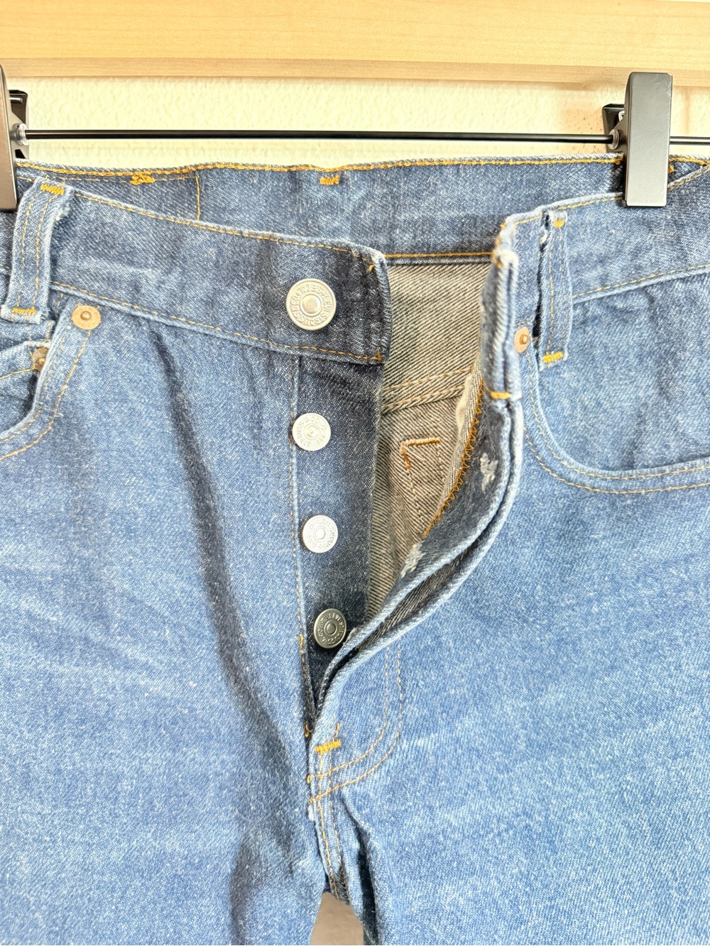 Vintage 1985 Made in USA Levi’s 701 Student Fit Student 501s Dark Wash - Picture 8 of 12